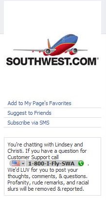 Southwest Airlines Show Personality