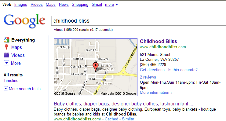 Childhood Bliss Google Search with Google Places